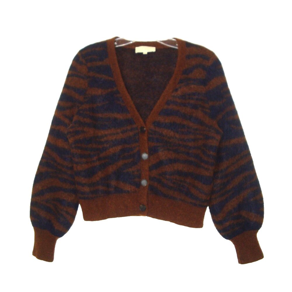 La Maille Sezane Womens V-Neck Cardigan KidMohair Merino Wool